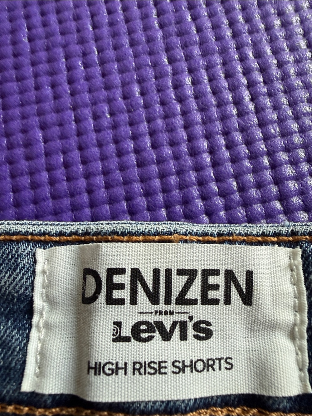 Denizen from Levi's Light Blue Distressed High-Rise Jean Shorts - Picture 2 of 4